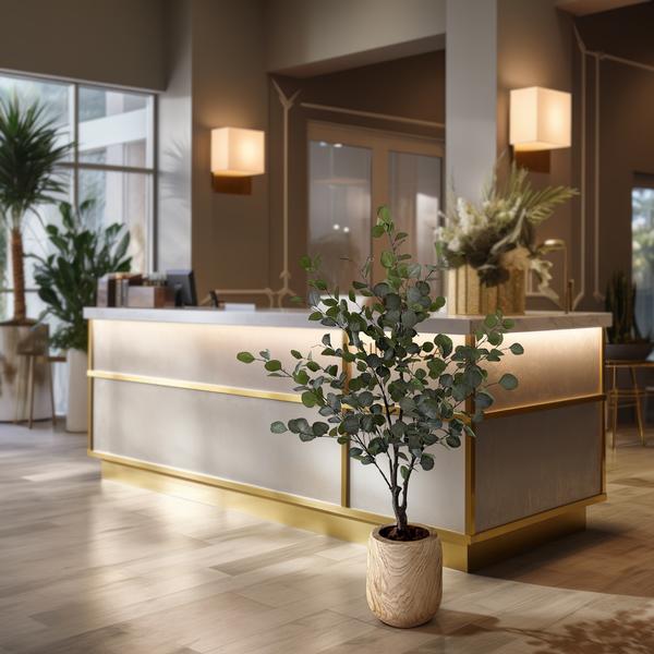 Kunstplant - Eucalyptus - Blauwe Gomboom  - 120 cm