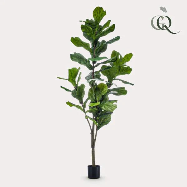 Kunstplant - Ficus Lyrata - Tabaksplant - 90 cm