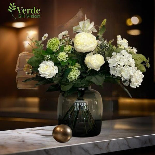 Kunstbloemen - Boeket- M - White Dream - 60 cm