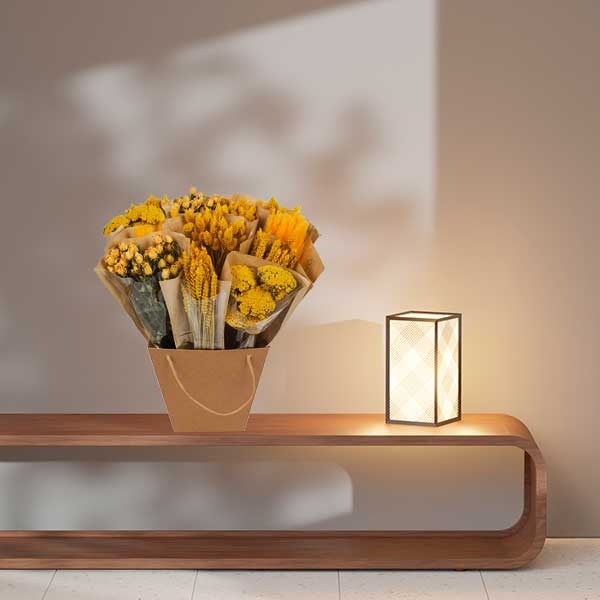 Droogbloemen - Dried Mono Mix - Yellow - ↕50cm